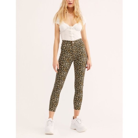Free People Pants - New Free People Belle Animal Print Skinny Pants